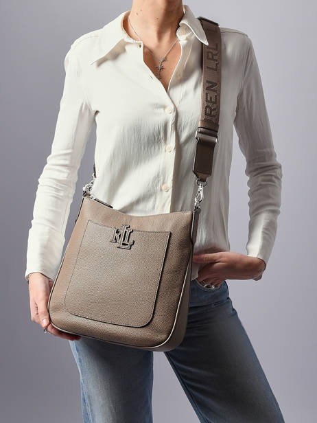Cross Body Tas Cameryn Leder Lauren ralph lauren Bruin cameryn 31970152 ander zicht 1